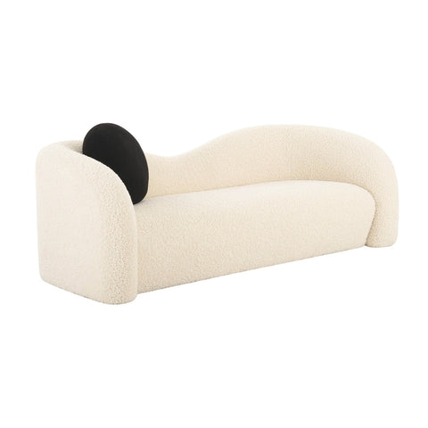 Leonie Beige Faux Shearling 84" Sofa Model: TOV-L68962