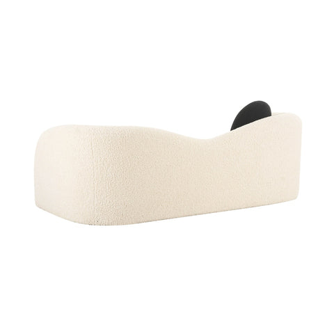 Leonie Beige Faux Shearling 84" Sofa Model: TOV-L68962