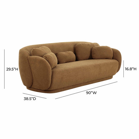 Misty Brown Boucle Sofa Model: TOV-L68987