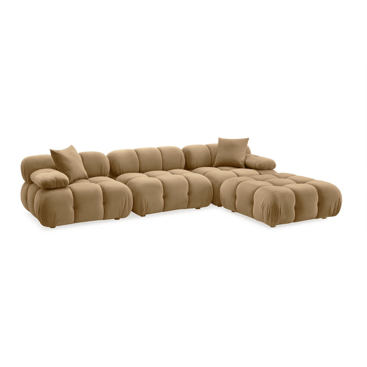 Calliope Cafe Au Lait Performance Velvet 4-piece Modular Sectional Model: TOV-L69017-SEC