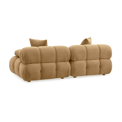 Calliope Cafe Au Lait Performance Velvet Modular Loveseat Model: TOV-L69018