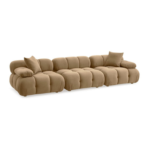 Calliope Cafe Au Lait Performance Velvet Modular Sofa Model: TOV-L69019