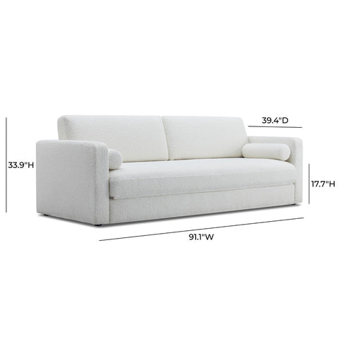 Ryan Cream Boucle Sofa Bed Model: TOV-L69025
