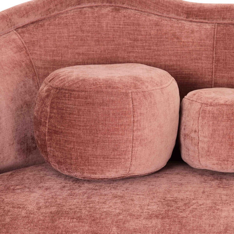Circe Mauve Textured Velvet Sofa Model: TOV-L69060