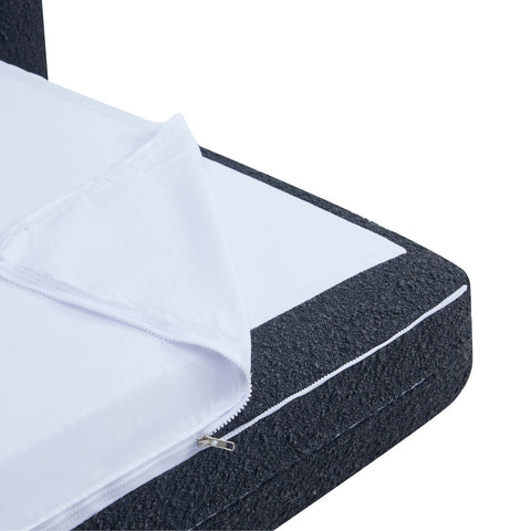 Ryan Black Boucle Sofa Bed Model: TOV-L69061