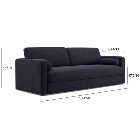 Ryan Black Boucle Sofa Bed Model: TOV-L69061