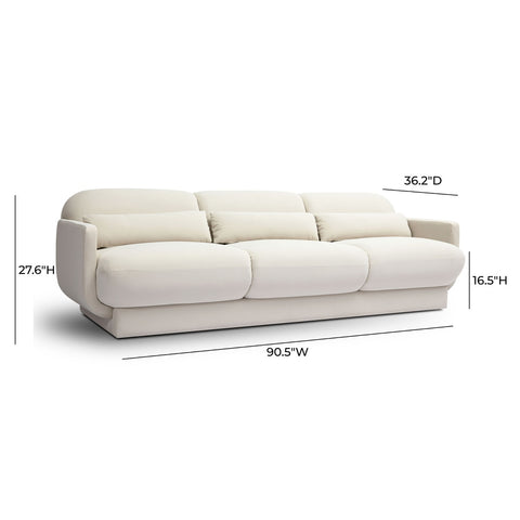 Azalea Cream Velvet Sofa Model: TOV-L69076