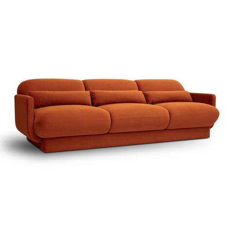 Azalea Rust Orange Velvet Sofa Model: TOV-L69077