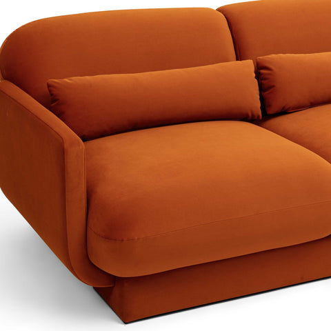 Azalea Rust Orange Velvet Sofa Model: TOV-L69077