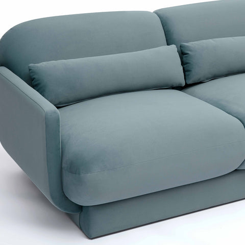 Azalea Powder Blue Velvet Sofa Model: TOV-L69078