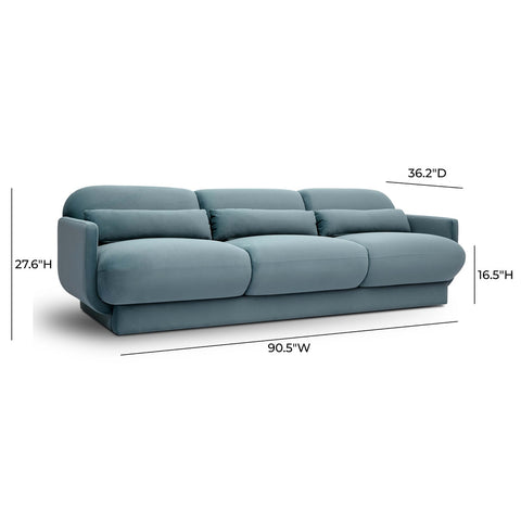 Azalea Powder Blue Velvet Sofa Model: TOV-L69078