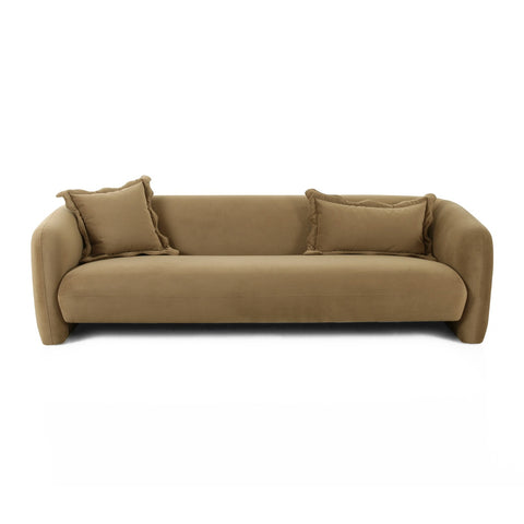 Lou Cafe Au Lait Performance Velvet Sofa Model: TOV-L69089