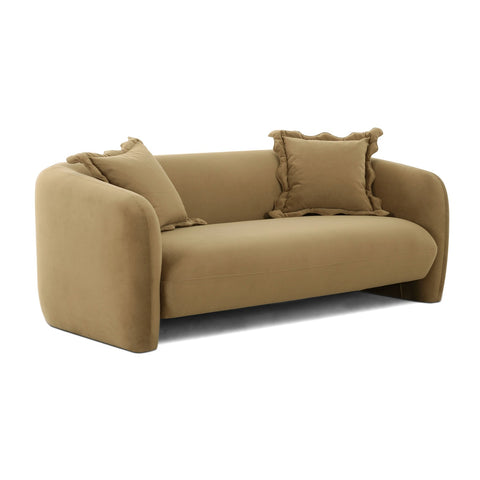 Lou Cafe Au Lait Performance Velvet Loveseat Model: TOV-L69091