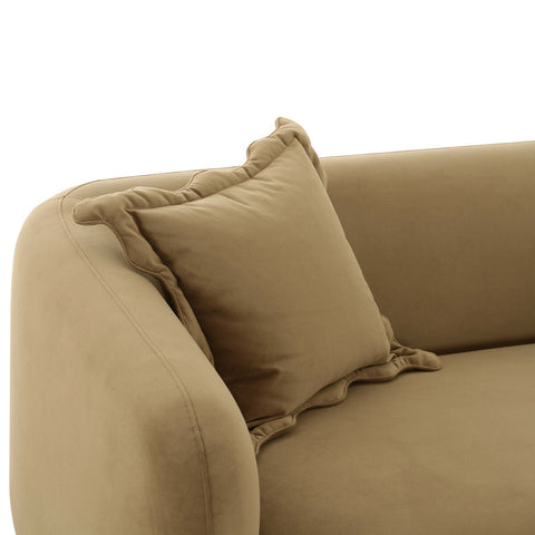 Lou Cafe Au Lait Performance Velvet Loveseat Model: TOV-L69091