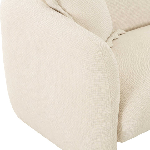 Lou Sandstone Textured Fabric Loveseat Model: TOV-L69092