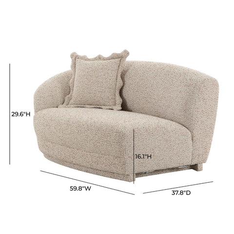 Marion Two-Tone Textured Boucle Loveseat - LAF Model: TOV-L69093-LAF