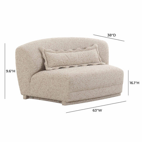 Marion Two-Tone Textured Boucle Armless Loveseat Model: TOV-L69093-LO