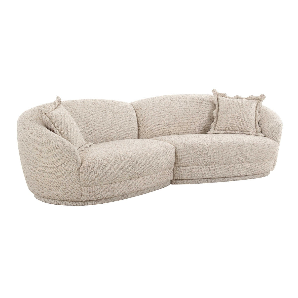 Marion Two-Tone Textured Boucle 4 Person Sectional Model: TOV-L69093-SEC