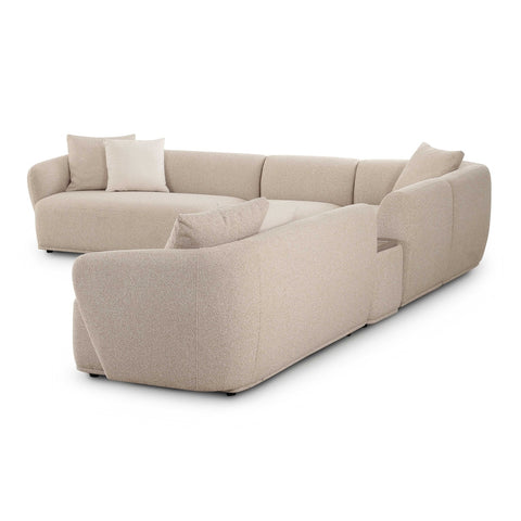 Sylvie Cream Boucle 6-Piece Large Sectional Model: TOV-L69098-SEC1