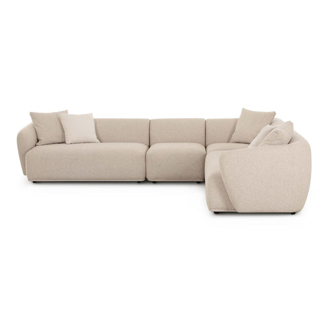 Sylvie Cream Boucle 4-Piece Sectional Model: TOV-L69098-SEC2