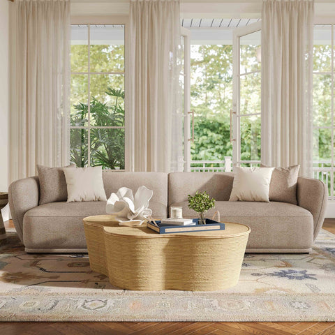 Sylvie Cream Boucle 4-Seater Sofa Model: TOV-L69101