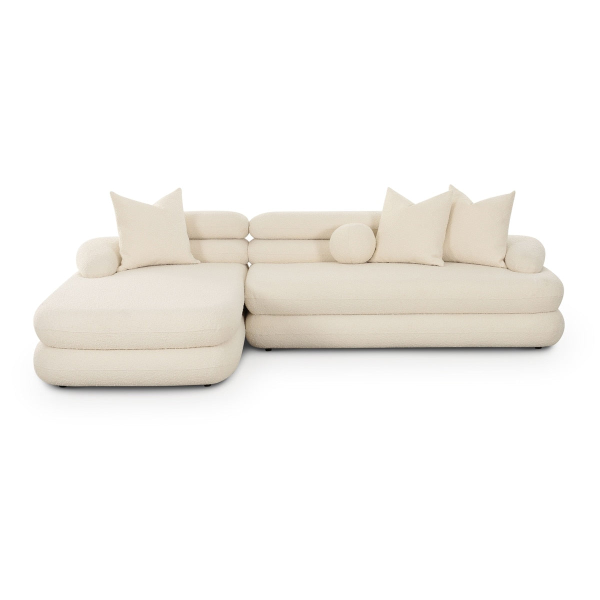 Lulu Cream Boucle Modular LAF Sectional Model: TOV-L69117-SEC-LAF