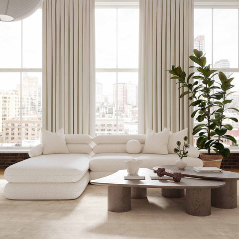 Lulu Cream Boucle Modular LAF Sectional Model: TOV-L69117-SEC-LAF