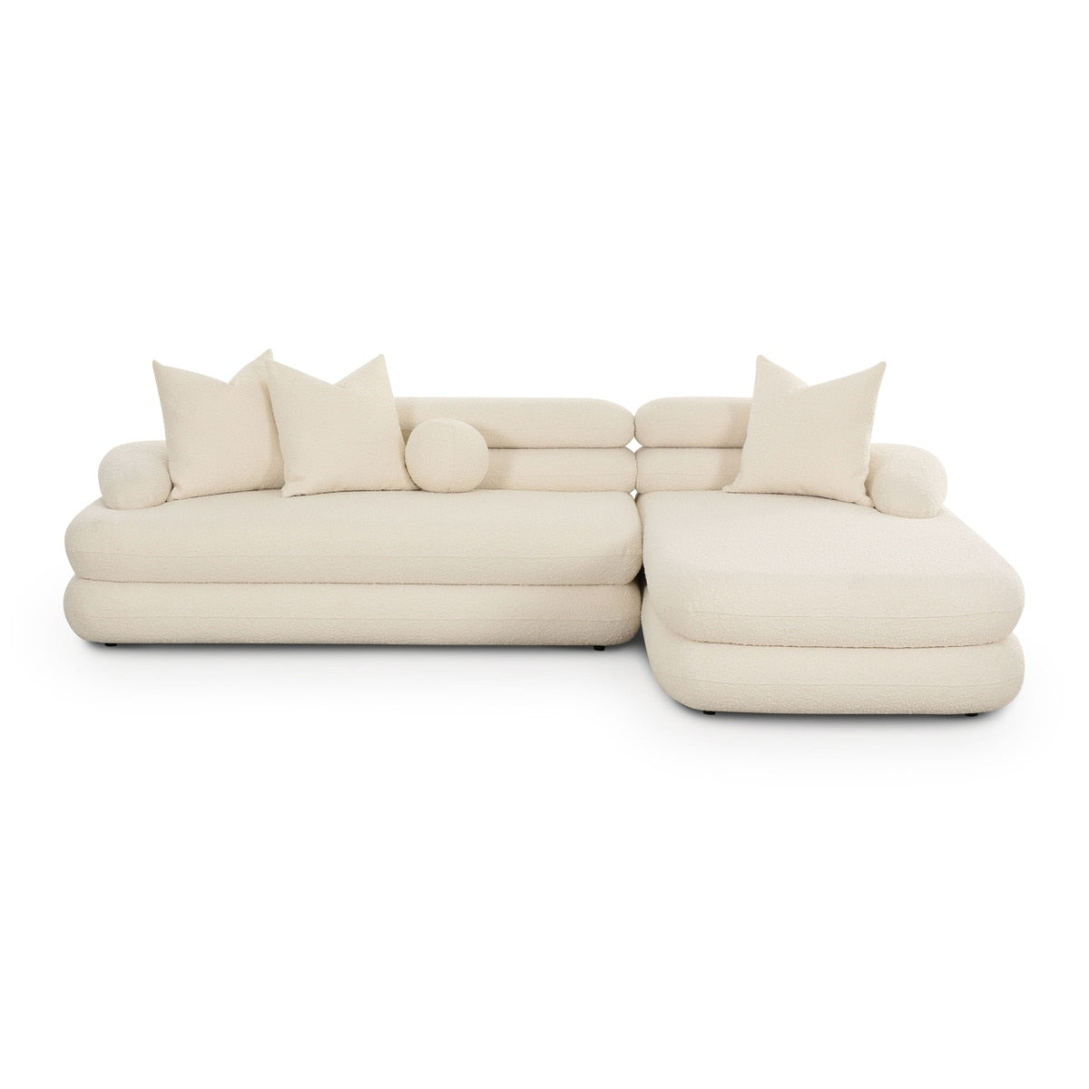 Lulu Cream Boucle Modular RAF Sectional Model: TOV-L69117-SEC-RAF