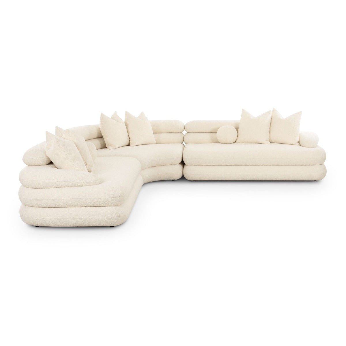 Lulu Cream Boucle Modular Curved Sectional Model: TOV-L69117-SEC1