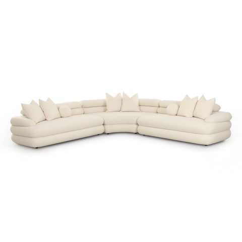 Lulu Cream Boucle Modular Curved Sectional Model: TOV-L69117-SEC1