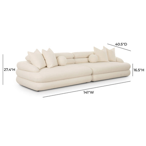 Lulu Cream Boucle Modular Sofa Model: TOV-L69117-SO