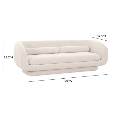Simone Cream Boucle Sofa Model: TOV-L69137