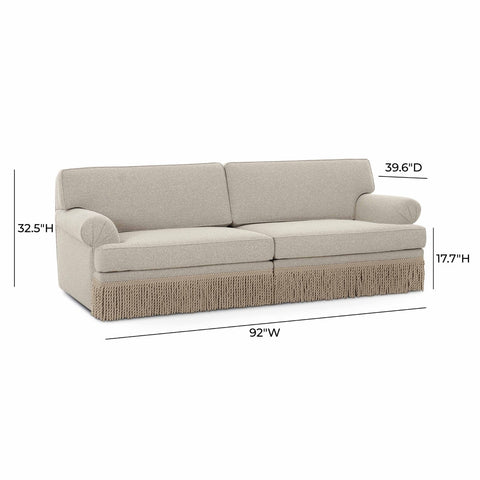 Yvette Cream Boucle Modular Sofa Model: TOV-L69138