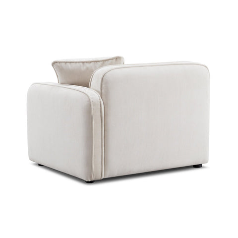 Travie White Sand Performance Corduroy Velvet RAF Corner Chair Model: TOV-L69168