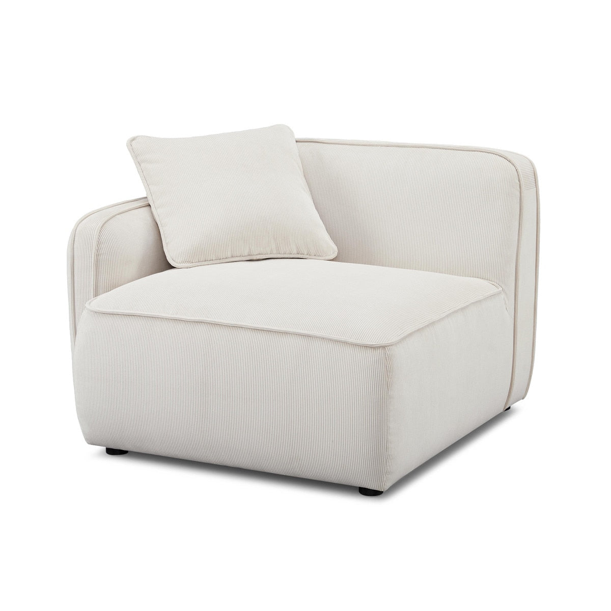 Travie White Sand Performance Corduroy Velvet LAF Corner Chair Model: TOV-L69169