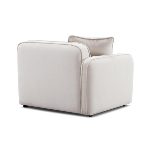 Travie White Sand Performance Corduroy Velvet LAF Corner Chair Model: TOV-L69169