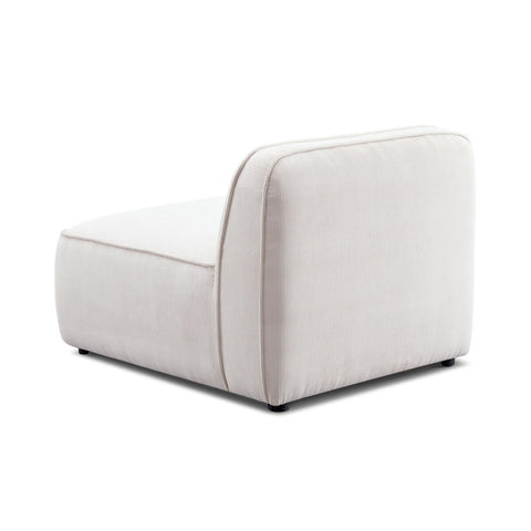 Travie White Sand Performance Corduroy Velvet Armless Chair Model: TOV-L69170