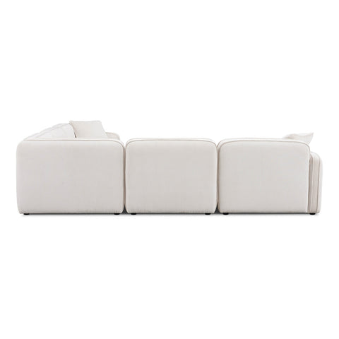 Travie White Sand Performance Corduroy Velvet Modular L-Sectional Model: TOV-L69174
