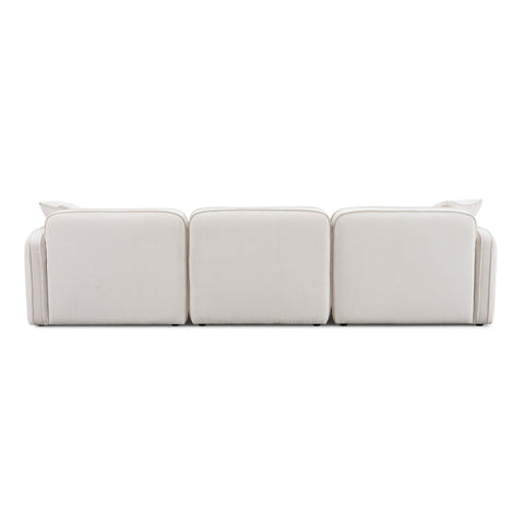 Travie White Sand Performance Corduroy Velvet Modular Sofa Model: TOV-L69176