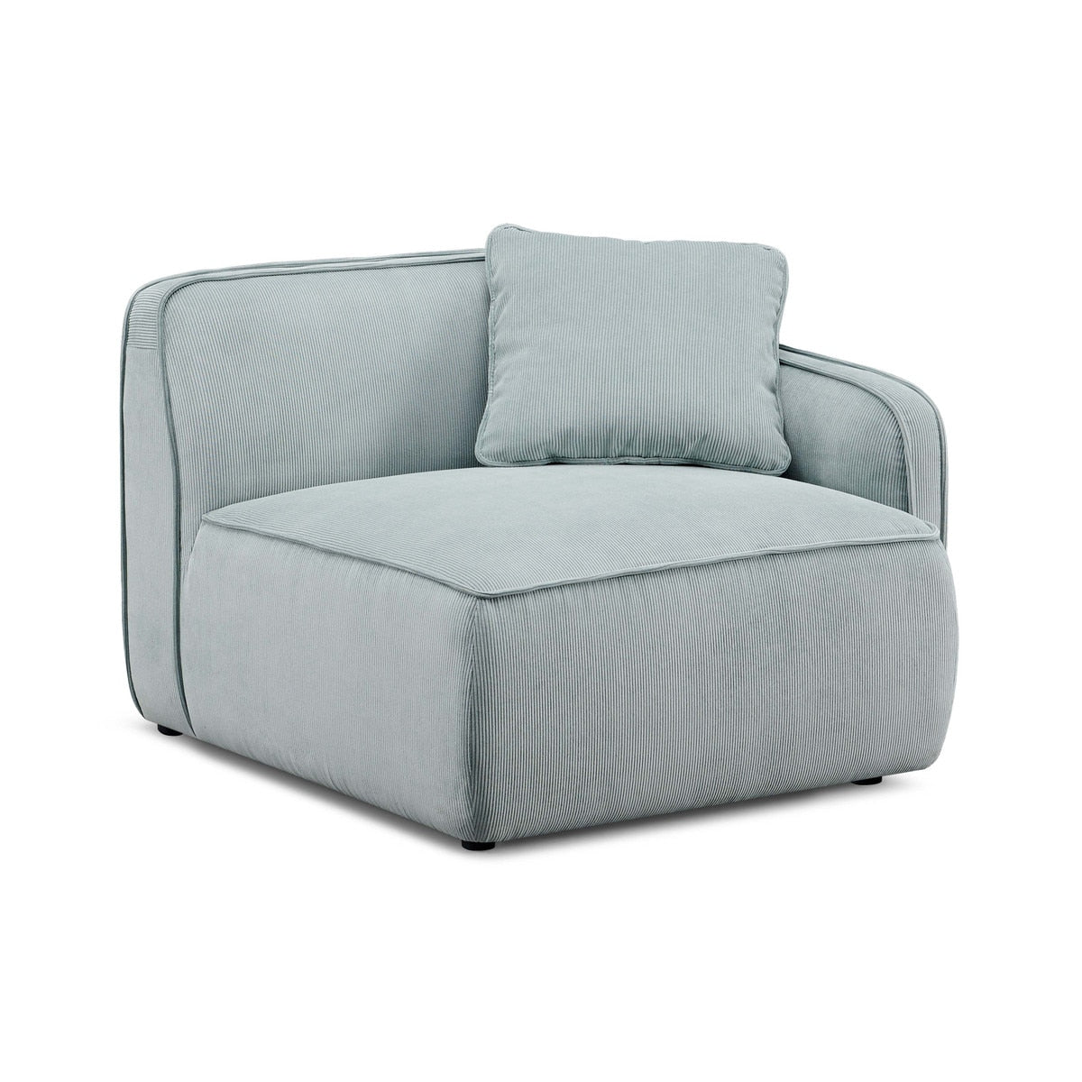 Travie Light Green Performance Corduroy Velvet RAF Corner Chair Model: TOV-L69178