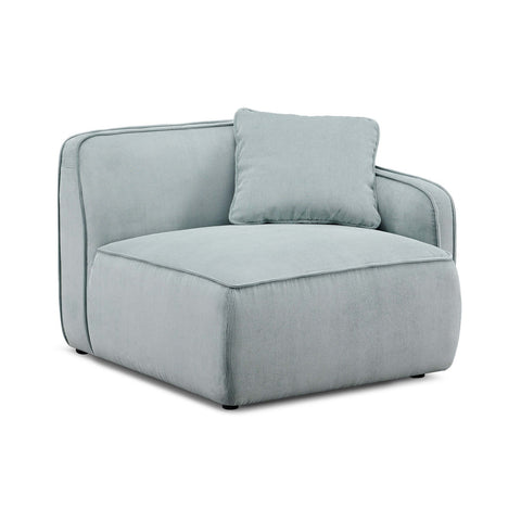 Travie Light Green Performance Corduroy Velvet RAF Corner Chair Model: TOV-L69178