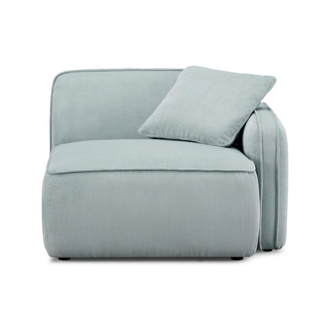 Travie Light Green Performance Corduroy Velvet RAF Corner Chair Model: TOV-L69178