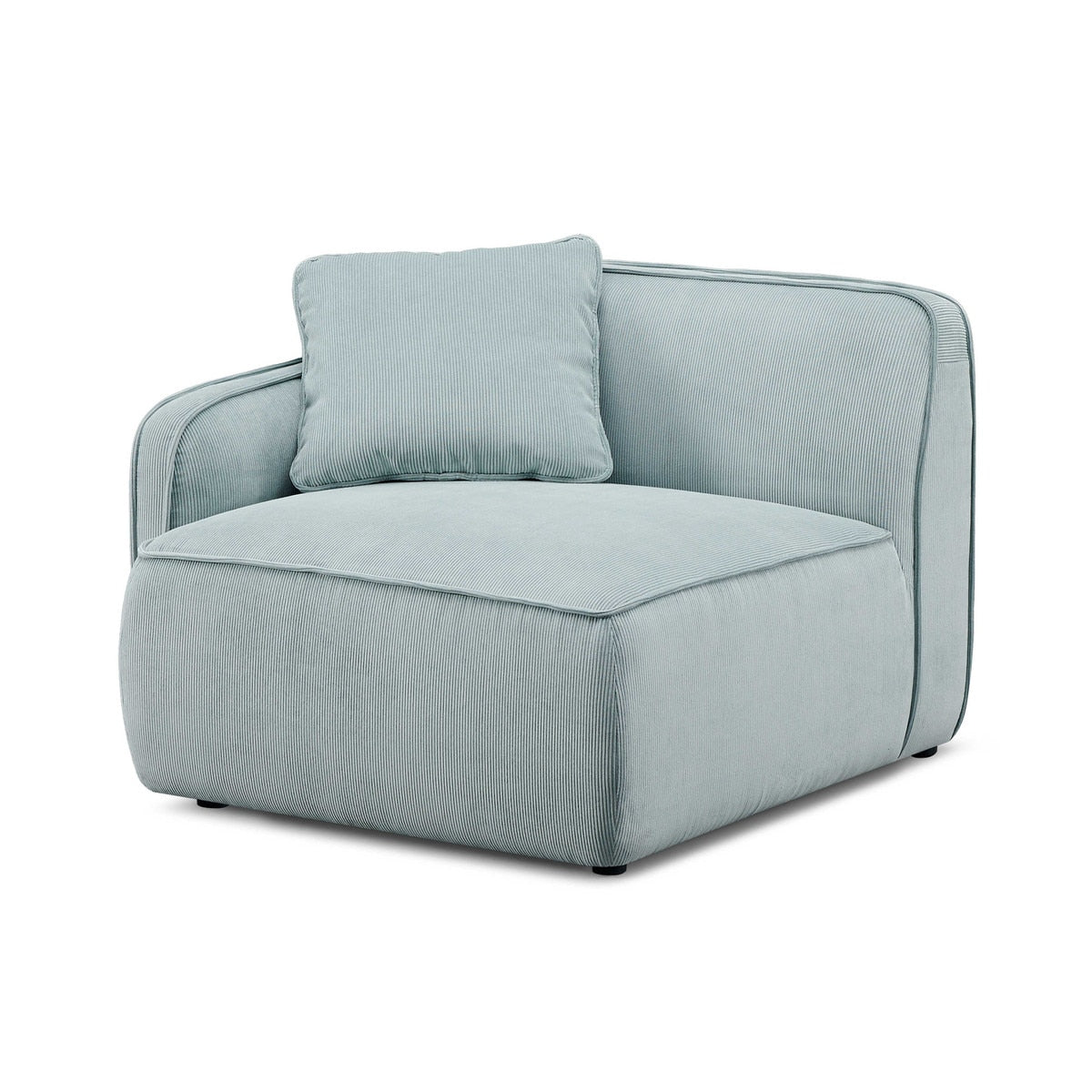 Travie Light Green Performance Corduroy Velvet LAF Corner Chair Model: TOV-L69179