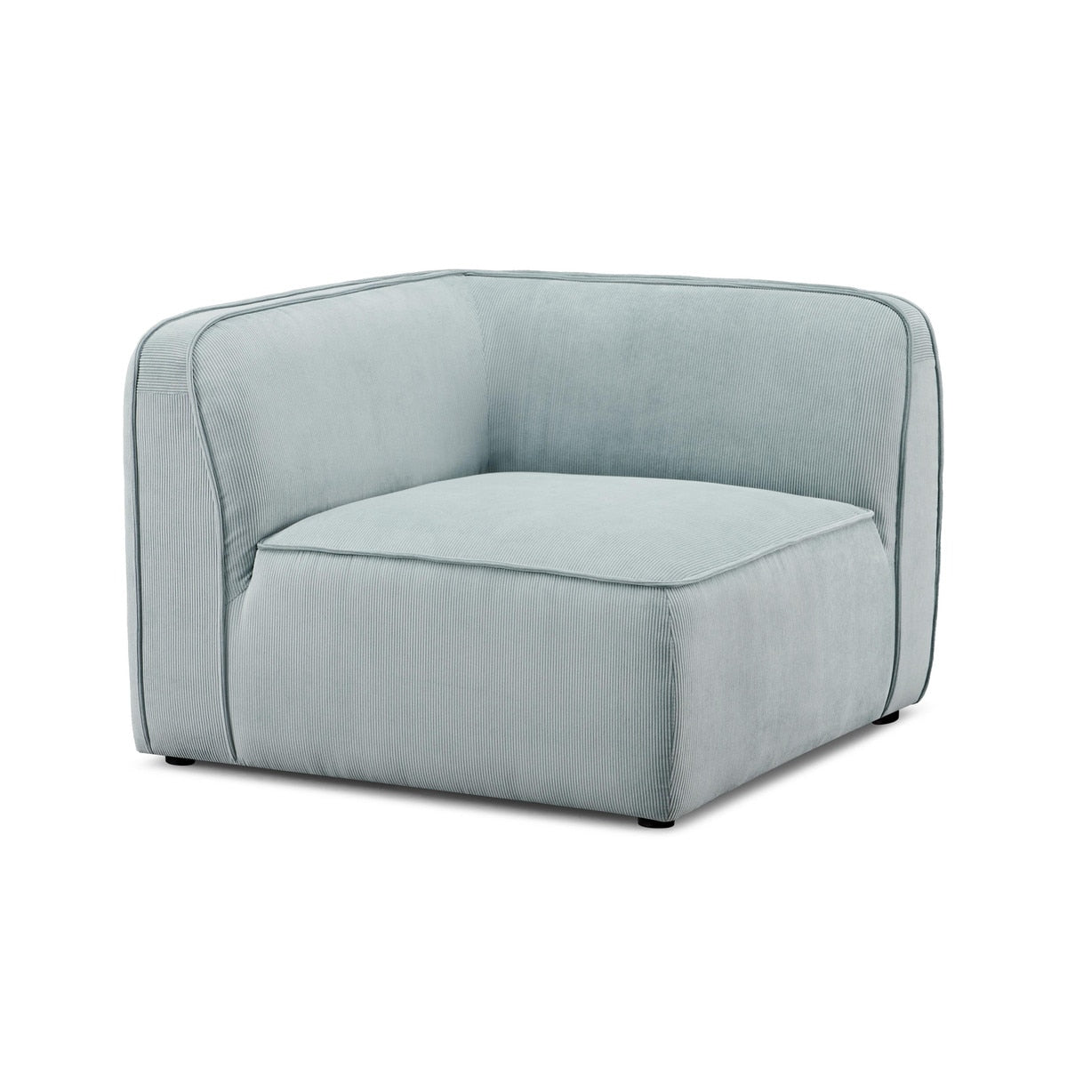 Travie Light Green Performance Corduroy Velvet Corner Chair Model: TOV-L69181