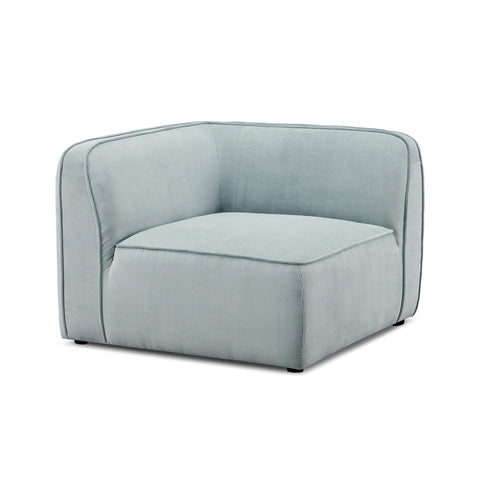 Travie Light Green Performance Corduroy Velvet Corner Chair Model: TOV-L69181