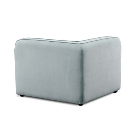 Travie Light Green Performance Corduroy Velvet Corner Chair Model: TOV-L69181