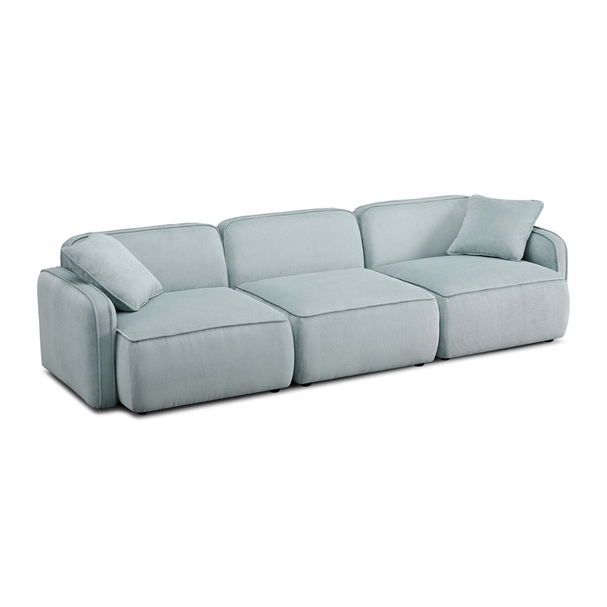 Travie Light Green Performance Corduroy Velvet Modular Sofa Model: TOV-L69186