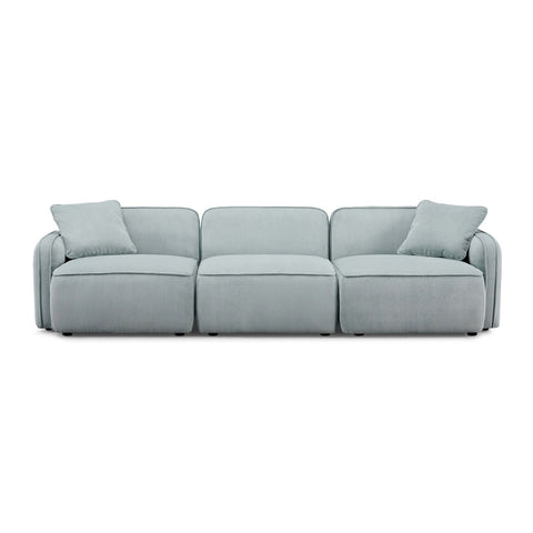 Travie Light Green Performance Corduroy Velvet Modular Sofa Model: TOV-L69186