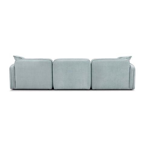 Travie Light Green Performance Corduroy Velvet Modular Sofa Model: TOV-L69186