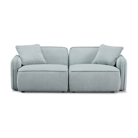 Travie Light Green Performance Corduroy Velvet Modular Loveseat Model: TOV-L69187